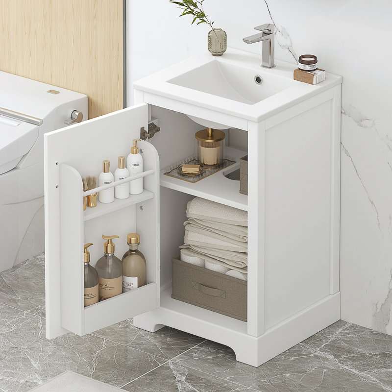 Bathroom Vanity with Sink, White