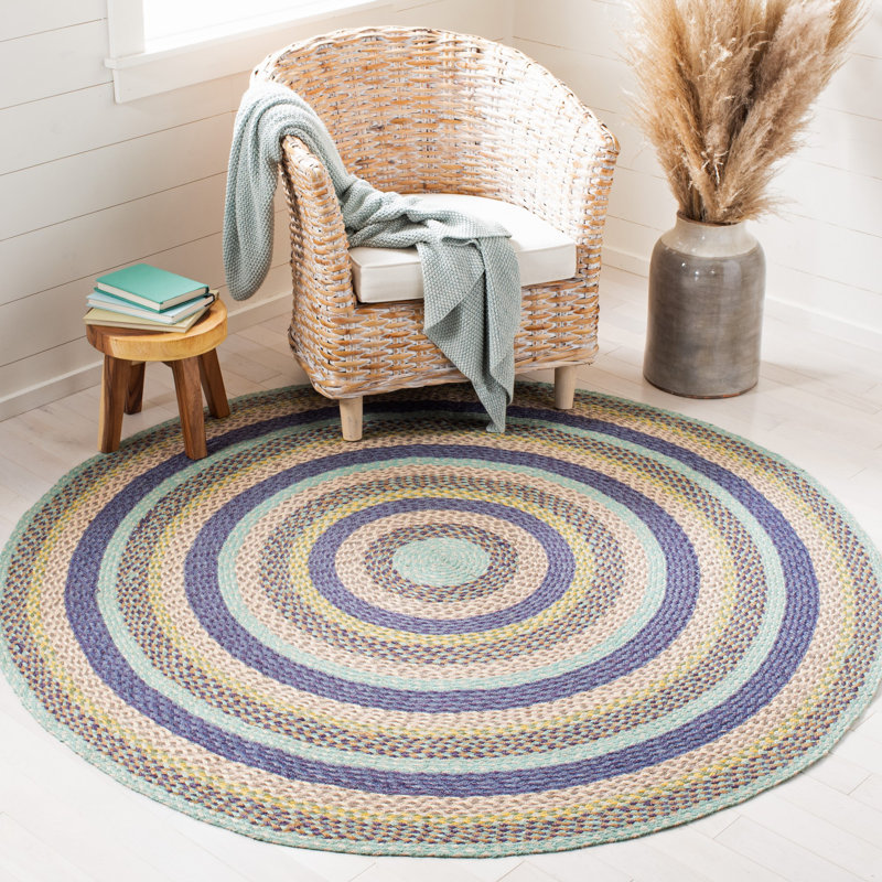 Tapis en jute tissé à la main Etrella, Rond 3 pi