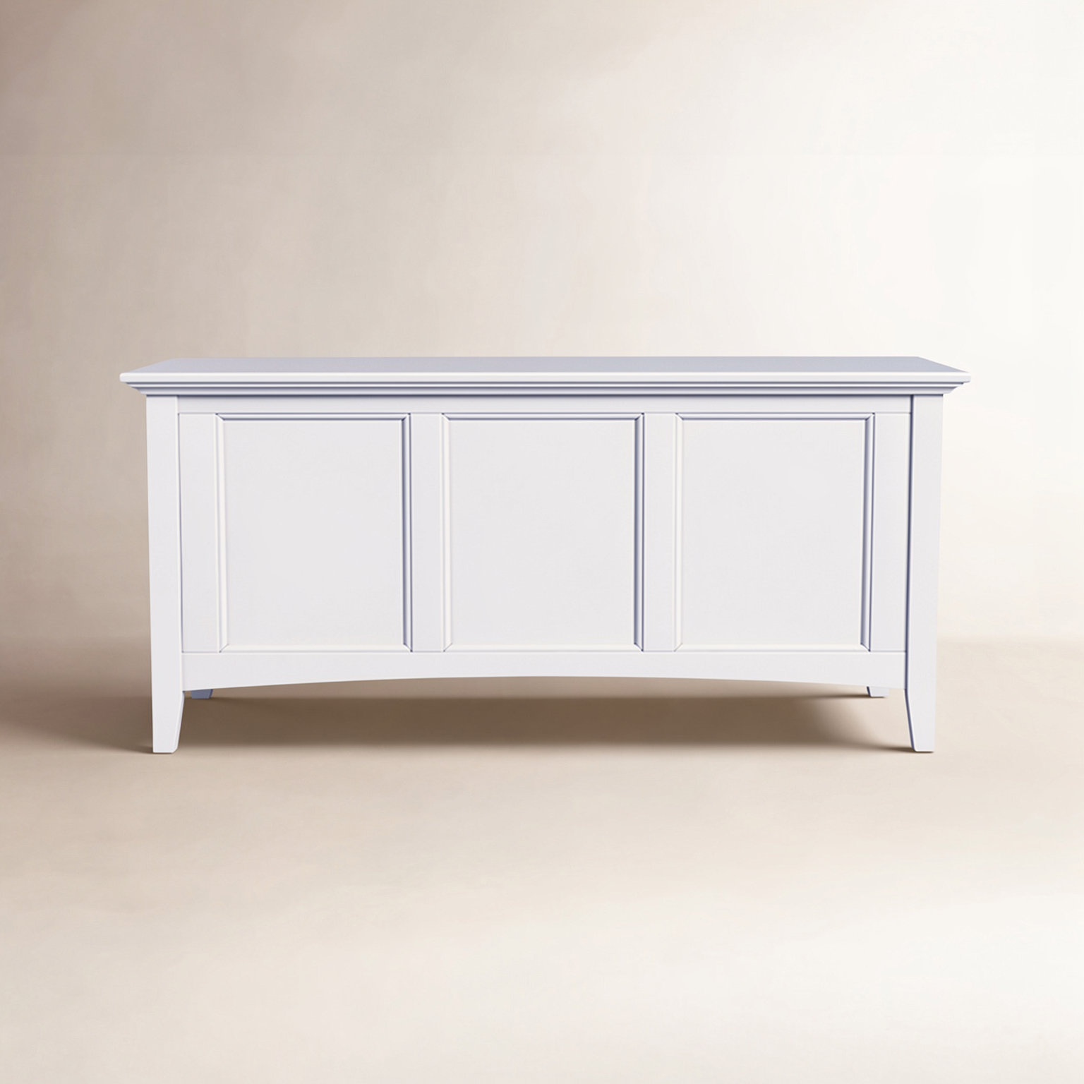 Melusina Solid Wood Blanket Chest, White