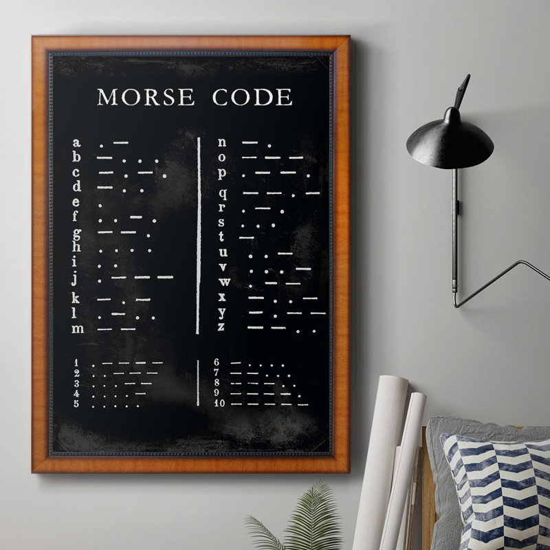 " Morse Code Chart ", 18" W x 27" H