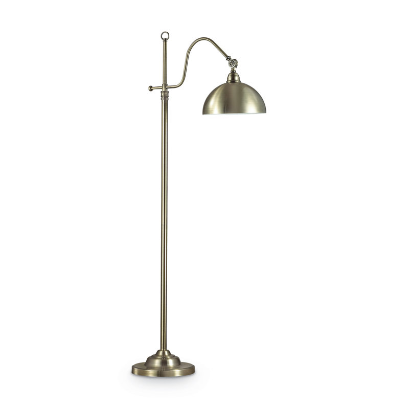 Lampe sur pied en arche/arc 66,14" Javin, Laiton antique