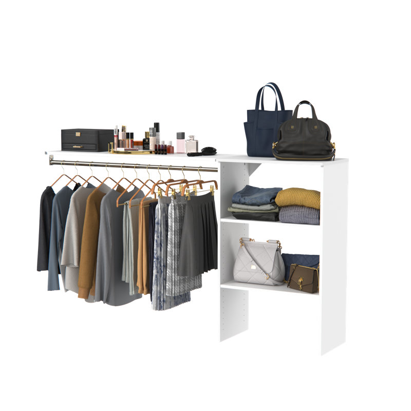 Unité de base avec tablette supérieure et tige de placard Suiteymphony