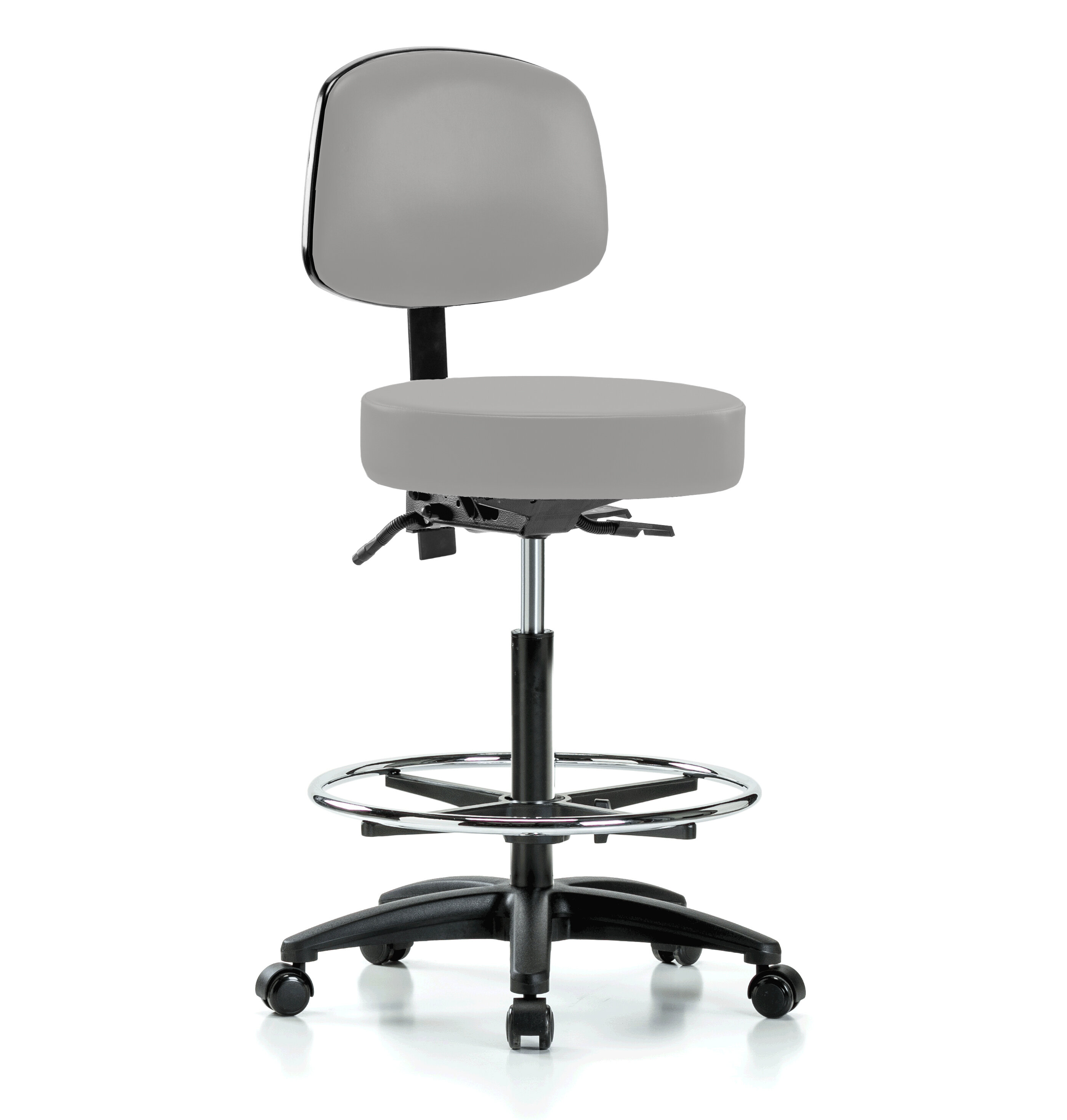 Corrigan Studio® Height Adjustable Lab Stool with Foot Rest