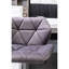2 roulettes pivotantes en velours gris - hauteur réglable, zone de tranquillité au milieu du dossier, base polie avec repose-pieds gris, espace de bien-être, disque-494939237
