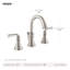 Robinet de salle de bain espacé à arche élevée avec ensemble de drain Moen Wetherly