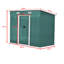 8ft. W x 4ft. D Metal Pent Garden Shed-1815812132
