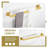 Bath Hardware Set 2-Piece Towel Bar, Towel Ring Wall Mounted Bathroom Accessories Set In Brushed Gold-121793997