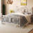 Eylin Metal Platform Bed with Butterfly Design Headboard and Footboard, Underbed Storage-101091530-101091532