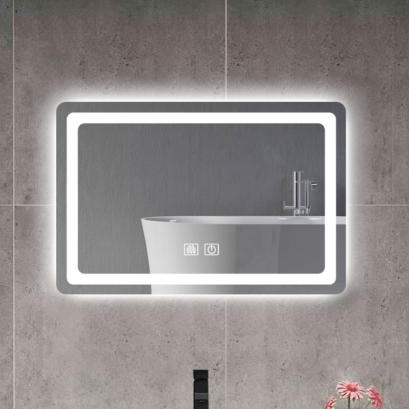 Miroir intelligent pour salle de bain à DEL 23,59 po - Vanité imperméable et écoénergétique éclairée avec 15 reflets transparents