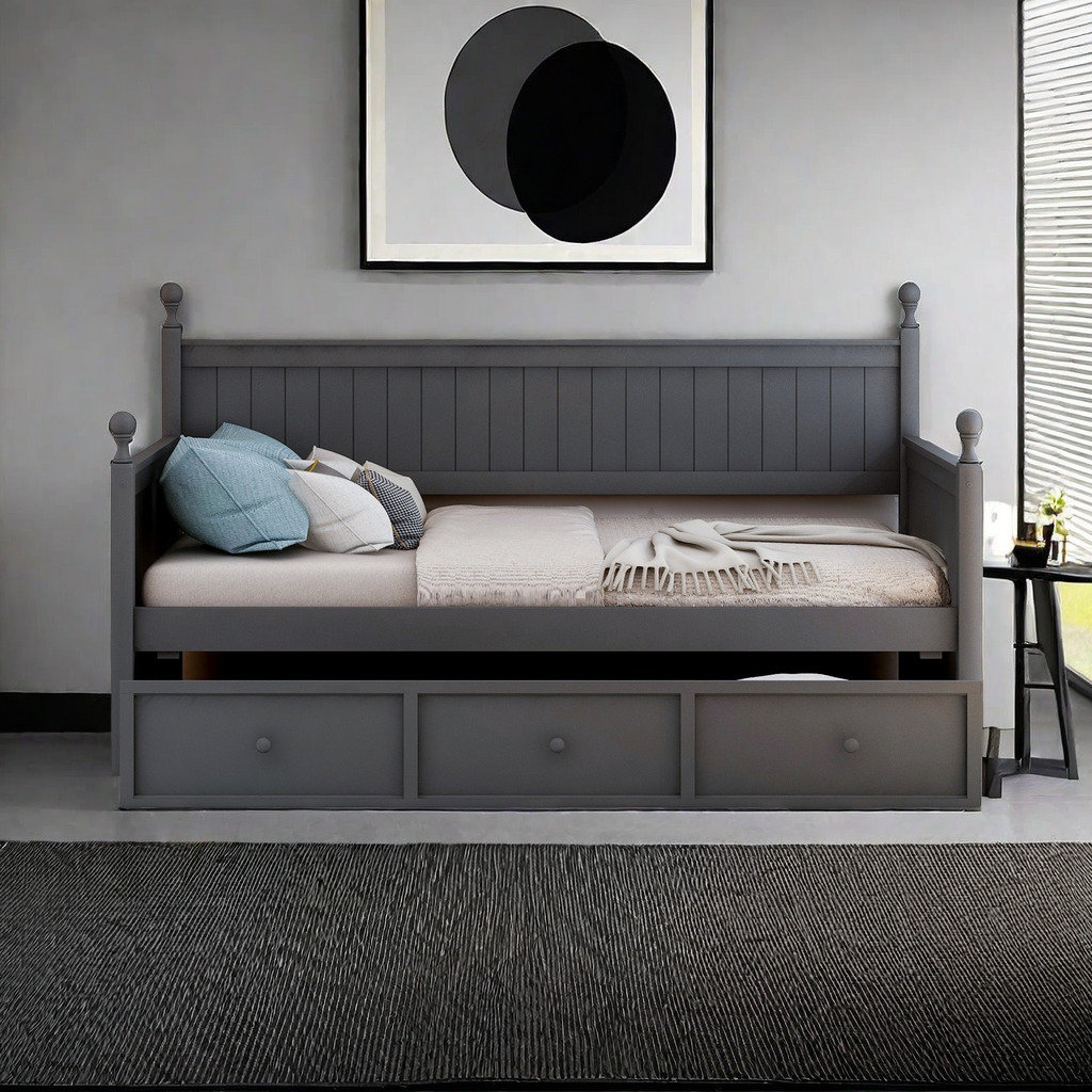 Alcott Hill Wood Daybed With Three Drawers ,Twin Size Daybed,No Box ...