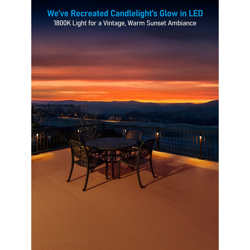 5cct Led Fence Lights, 3w Low Voltage Deck Lights, 12-24v Ac/dc Landscape Step Railing Light