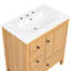 Meuble-lavabo 30 po à grain de bois avec lavabo en céramique