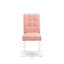 L'ensemble de table de salle à manger 5 pièces comprend une table de cuisine et 4 chaises rembourrées en tissu de polyester rouge beige avec dossier élégant - finition lin blanc-310075274-272530957-306885471