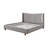 Gray Chenille Queen Bed-551858064