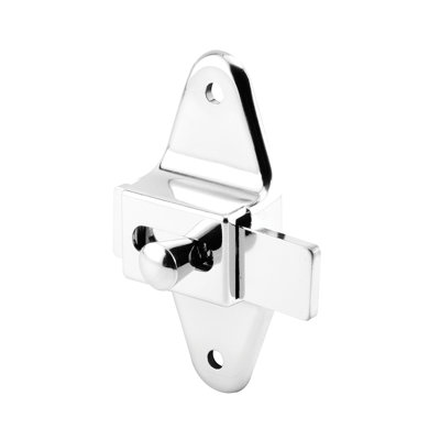 Ensemble de loquet de porte coulissant, 1-1 / 4 po, pilastre, zamak, chrome, intérieur, carré (paquet simple)
