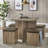 Badillo 4-Person Trestle Dining Set with Storage Stools-629457705