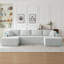 Canapé modulaire en velours côtelé peu encombrant, style minimaliste, parfait pour la maison