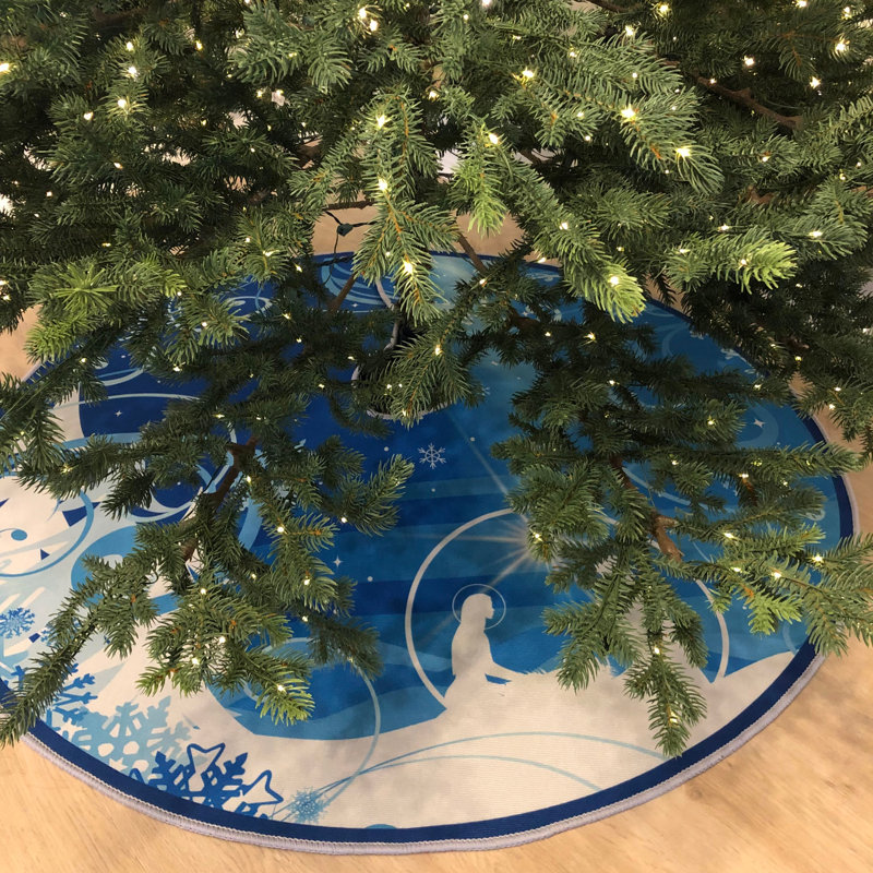 Jupe d'arbre de Noël Nativité, Rond 48 po