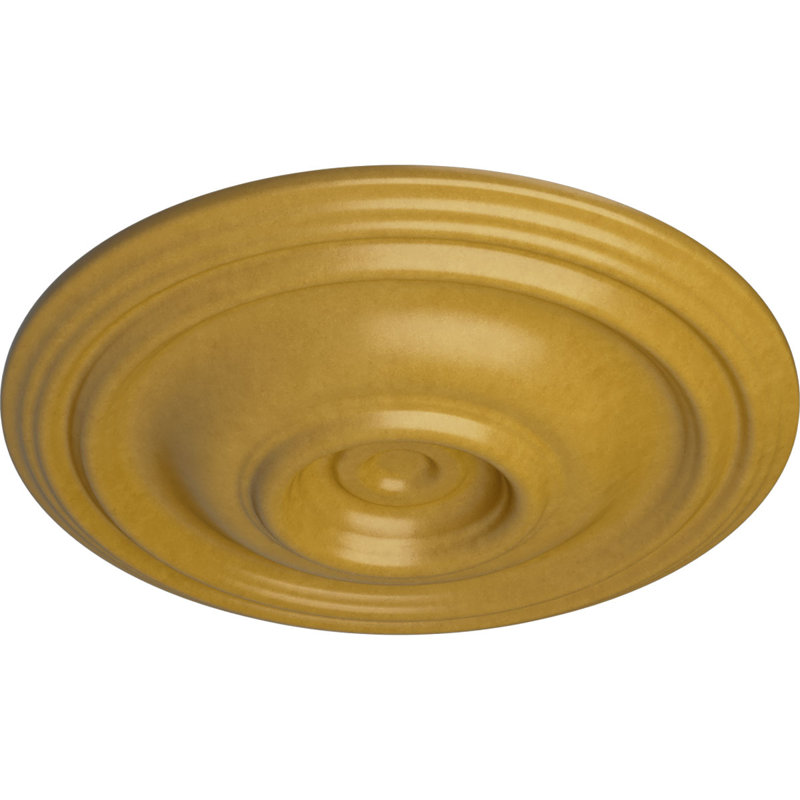 Médaillon de plafond traditionnel Endurathane, DO 14 3/4 po x P 1 3/4 po (convient aux auvents jusqu'à 4 po), fini or irisé peint à la main