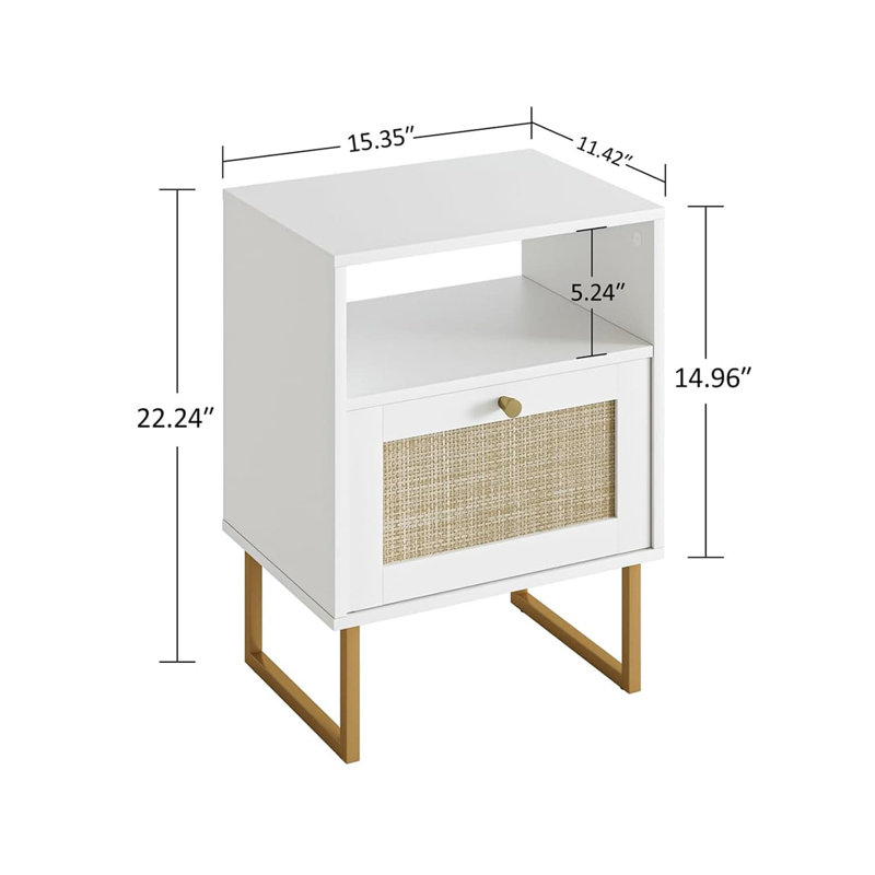 Allix 40cm W Bedside Table