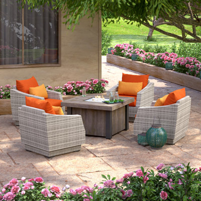 Fionnula 4 - Person Patio Conversation Set with Cushions