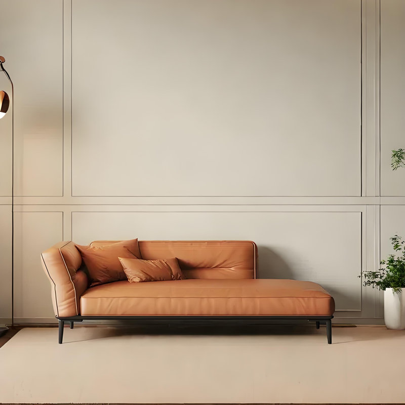 Creative fashion sofa lazy leisure chaise lounge, Left Hand Facing, Orange