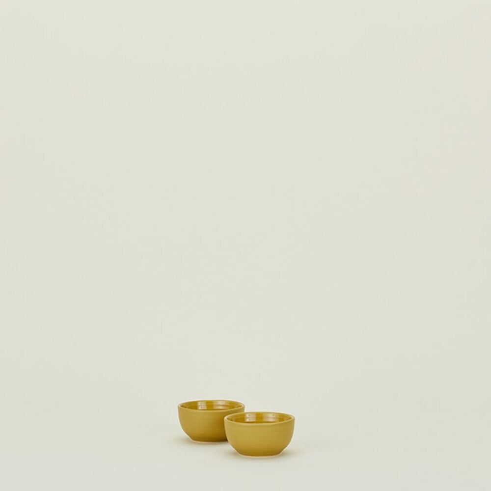 Frej Stoneware Dessert Bowl, Mustard