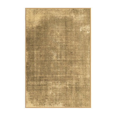 Tapis contemporains brun lavable à la machine 2645