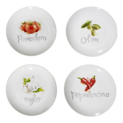 19cm Porcelain China Appetiser Plate, Set of 4