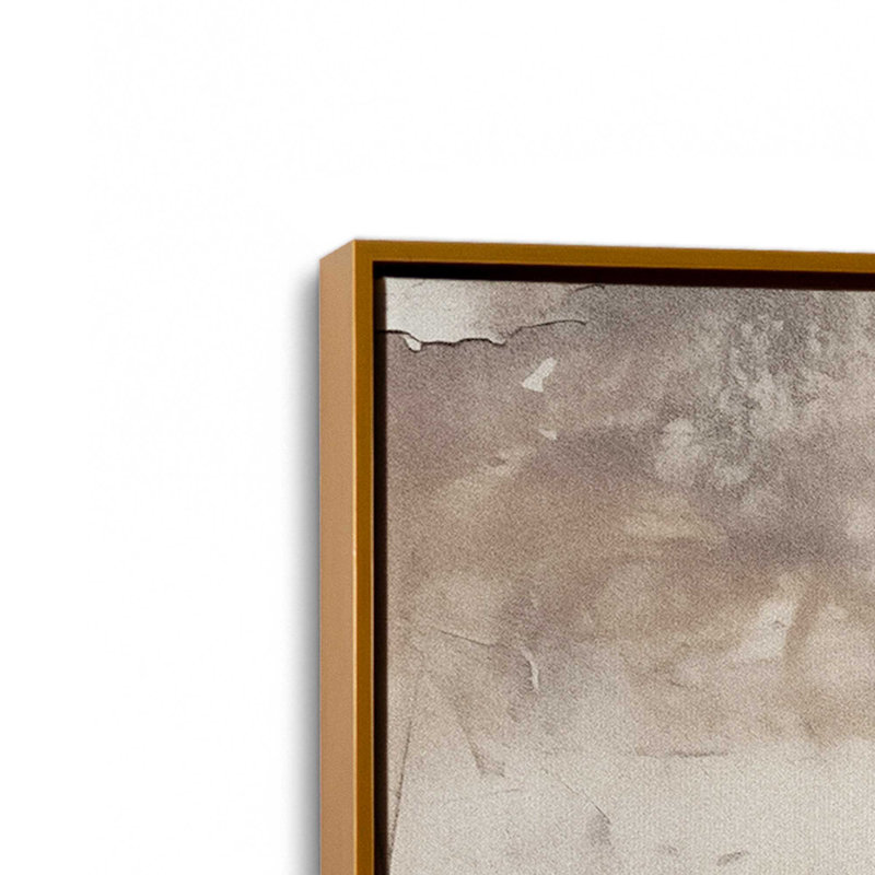 Ensemble de 2 impressions sur toile Mocha Musings, H 30,75 po x l 41,5 po x P 1,75 po, Cadre flottant or poli