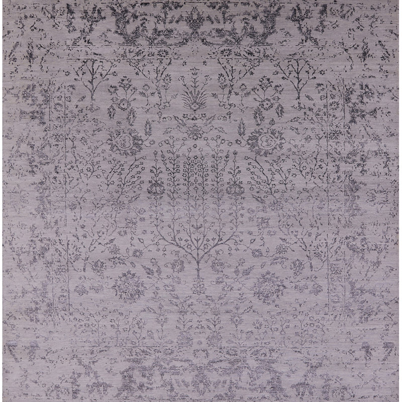 Huling Floral Indoor Rug, Square 8'