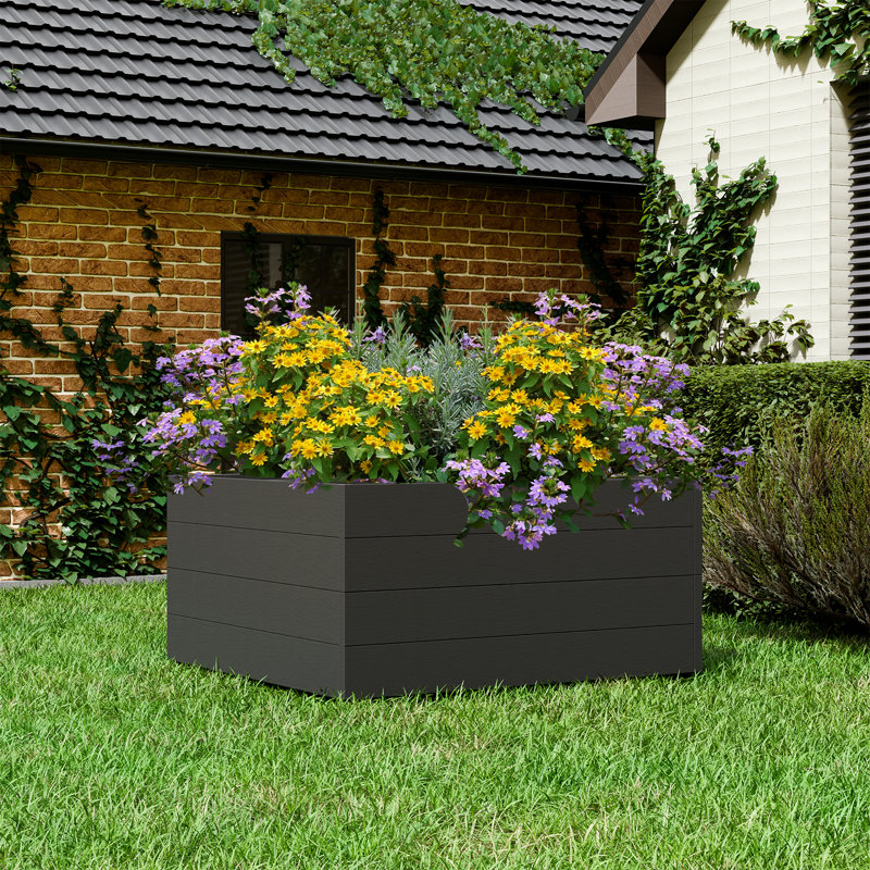 Lit de jardin surélevé en PEHD surélevé avec fond ouvert - idéal pour toutes sortes de plantes, conception épaissie pour une utilisation extérieure