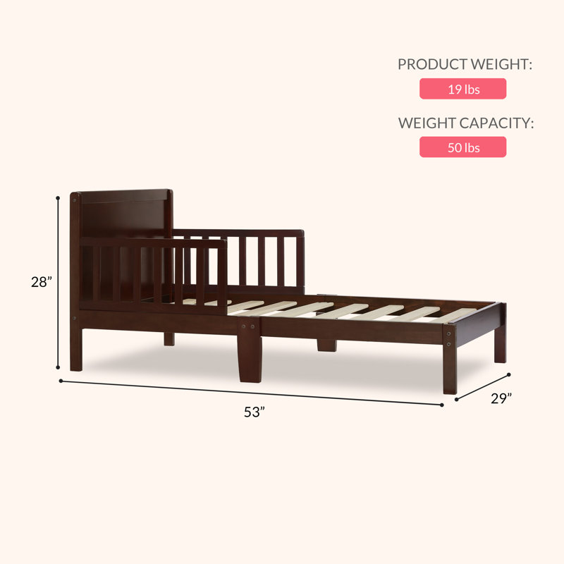 Brookside Toddler Solid Wood Bed by Dream On Me, Espresso