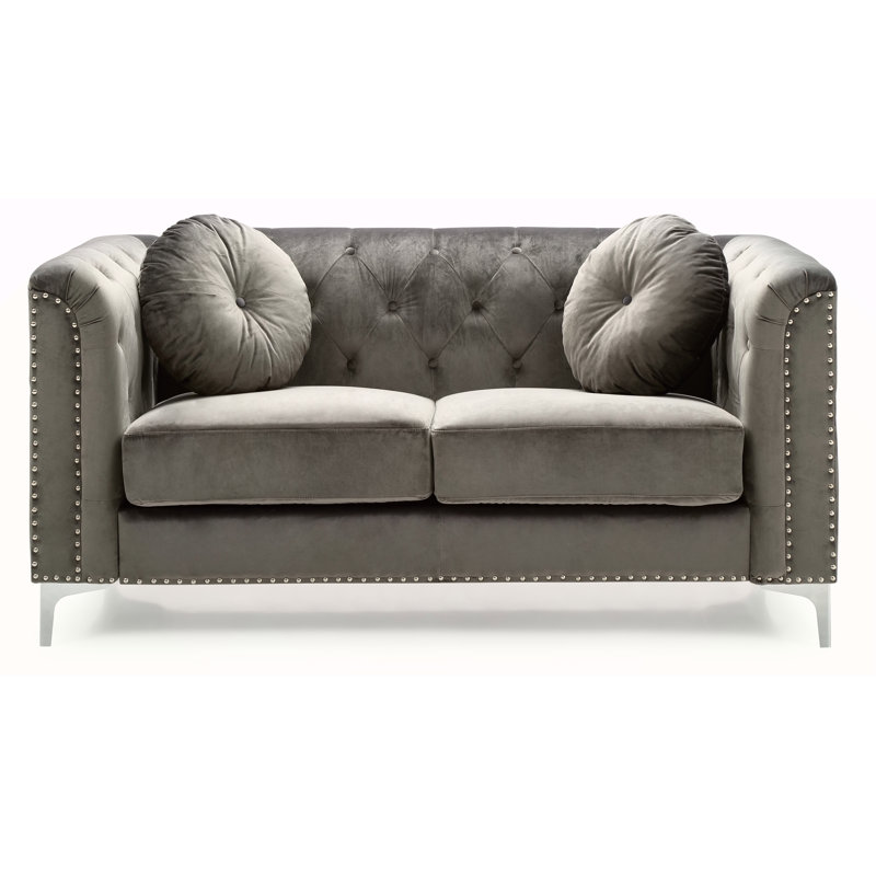 Causeuse Contemporary, Gris foncé