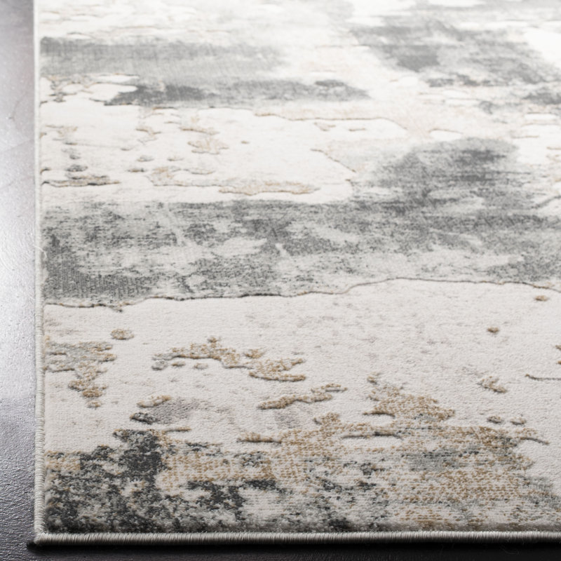 Ellar Vogue Performance Abstract Rug, Square 3'