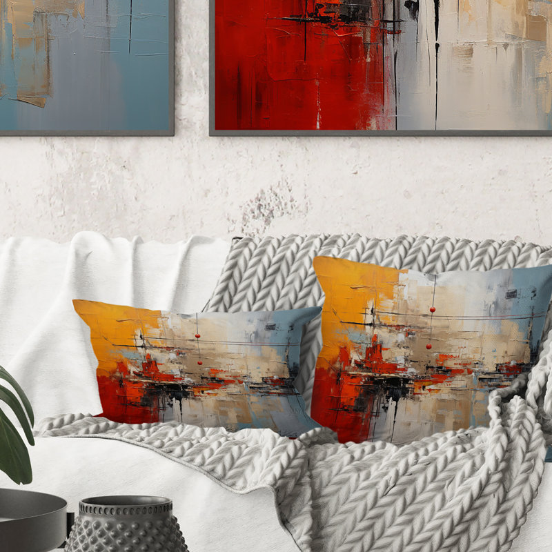 Coussin Harmonious Hybrid I - Abstract Collages