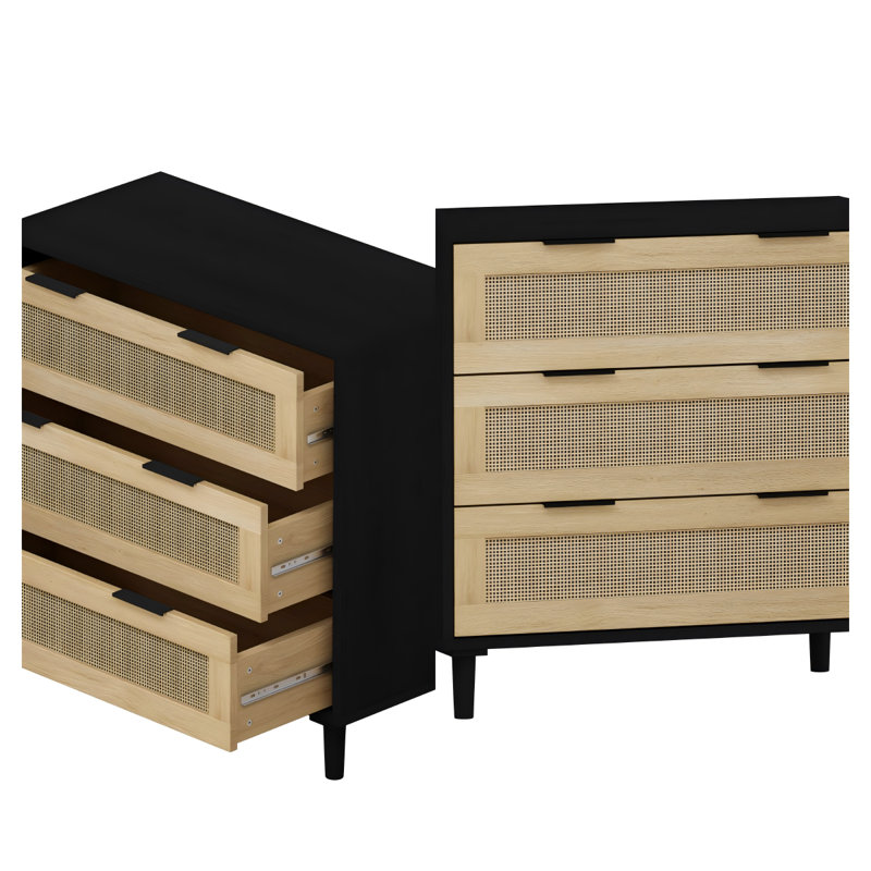 Aidelyn 3 -Drawer Accent Chest, Black