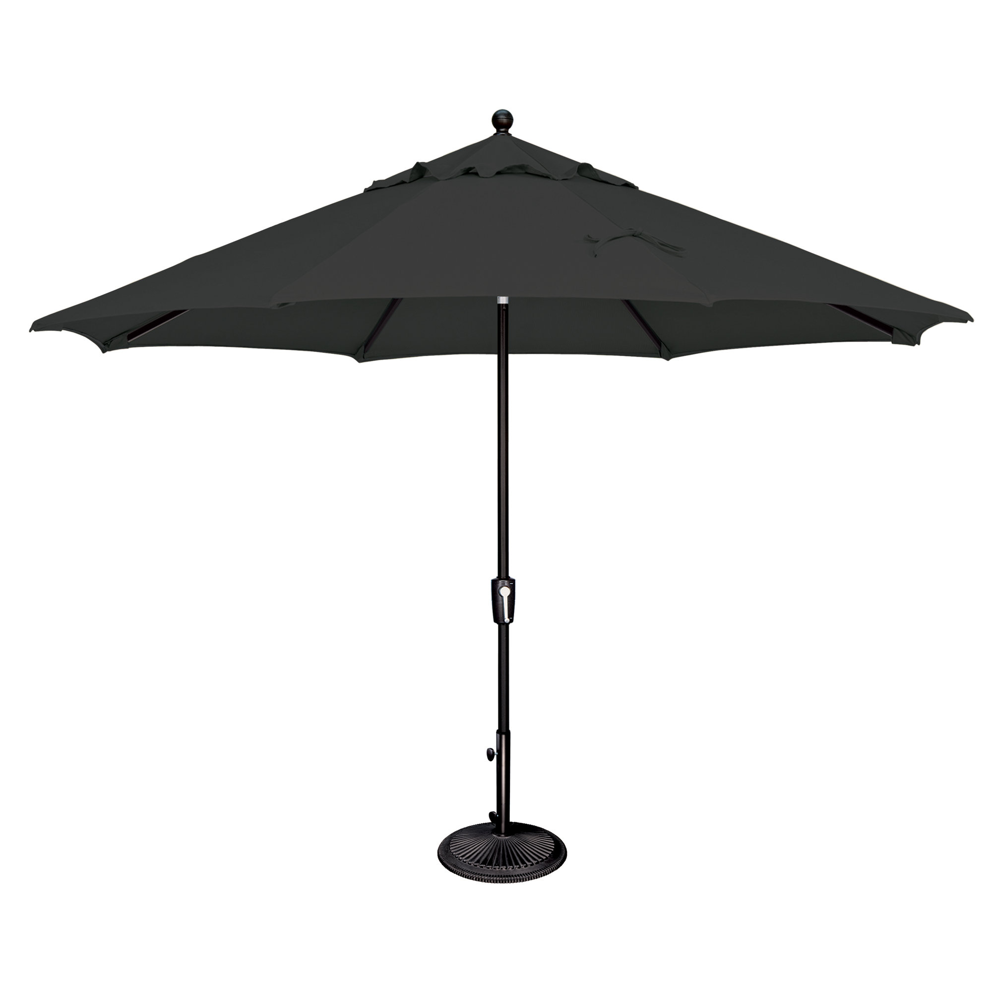 132'' Sunbrella® Outdoor Umbrella, Canvas Charcoal Sunbrella® Canvas, Black