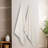 Juno Viscose Cotton Blend Medium Weight Textured Checkered Ribbed Border Bath Sheet-106849255-106849246