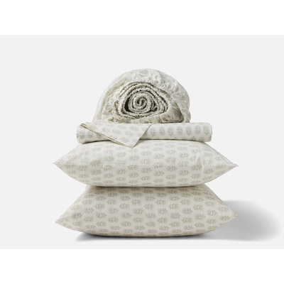 Organic Print Percale Sheet Set