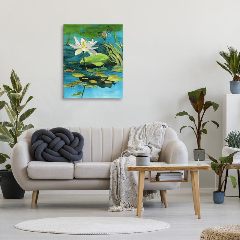 «Pond Pond & Dragonfly» par Christine Reichow, H 40 po x l 30 po