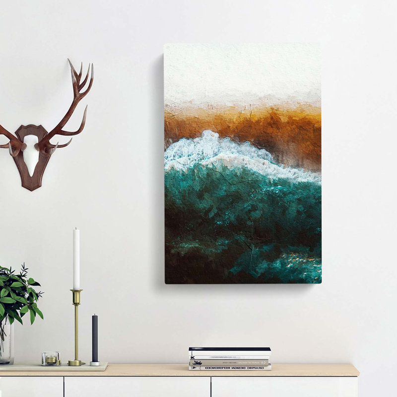 Beach In Santa Monica In Abstract - Wrapped Canvas Painting, 76cm H x 50cm W x 3cm D
