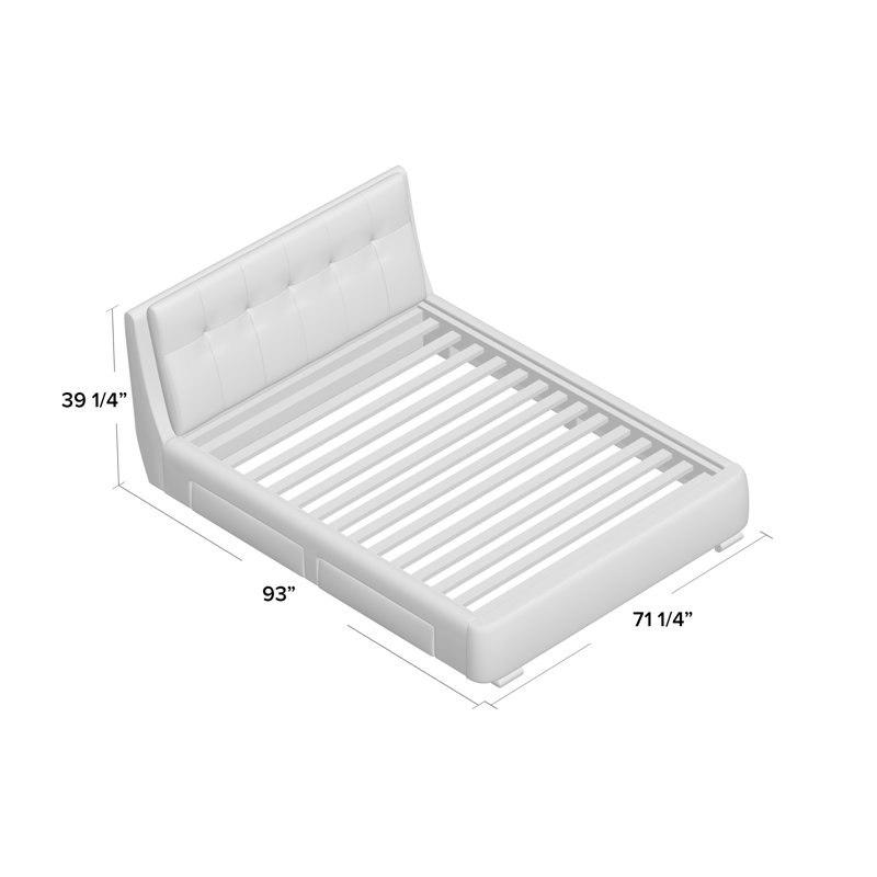 Upholstered Platform Storage Bed, Queen