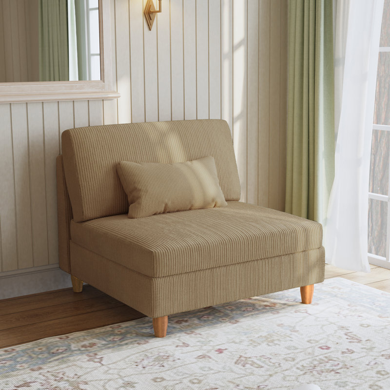 Upholstered Accent Chair, Camel