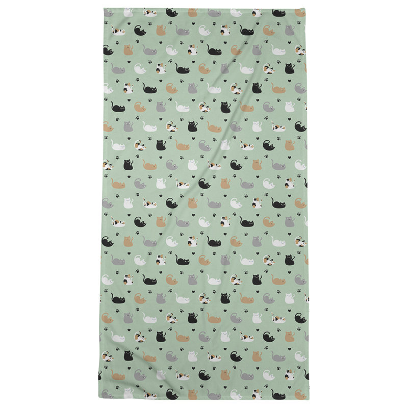 Katelyn Elizabeth Beach Towel, Green/Black