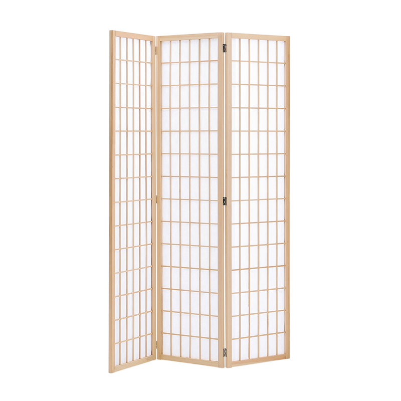 130cm W x 180cm H 3 - Panel Solid Wood Folding Room Divider