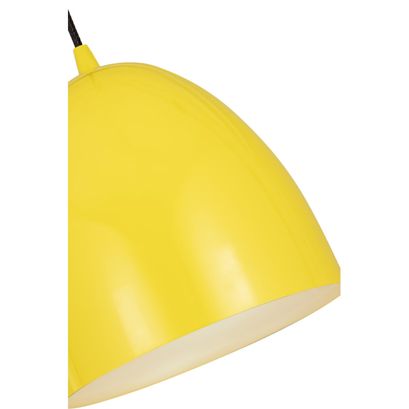 Luminaire suspendu 1 lumière Havertown Dome, Jaune, Jaune, H 13,5 po x l 9,5 po x P 9,5 po