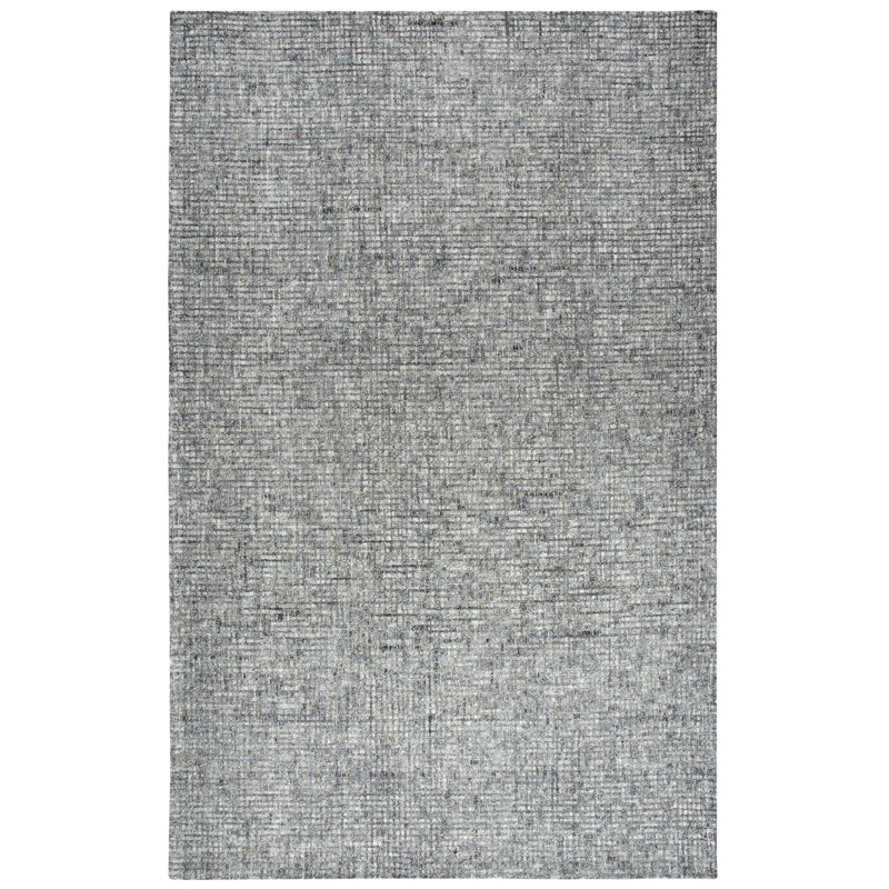 Tapis gris foncé en laine touffeté à la main Zellmer, Rectangle 10 pi x 13 pi