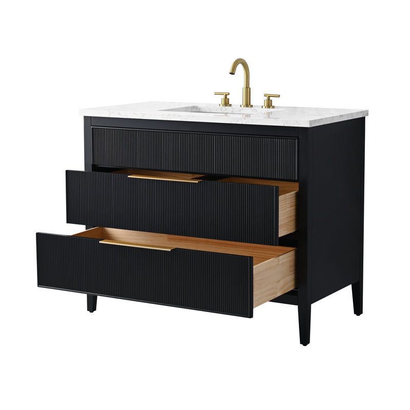Emma 42" W Single Vanity, Black