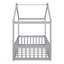 Structure de lit simple en bois avec clôture, pour enfants, adolescents, gris-150929170-150929175